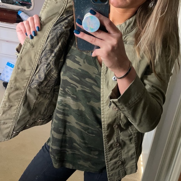 NWOT unique Army Green Anthropology Jacket - Picture 7 of 13